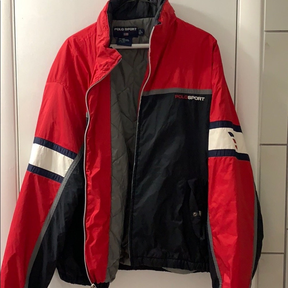POLO Sport Black & Red Jacket Size L